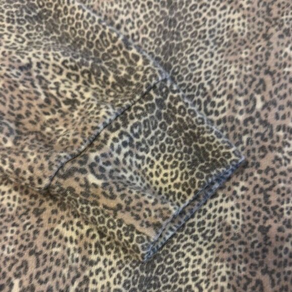 Chaser Women’s Leopard Print Mock Turtleneck Long Sleeve Shirt - Size S - Picture 4 of 8